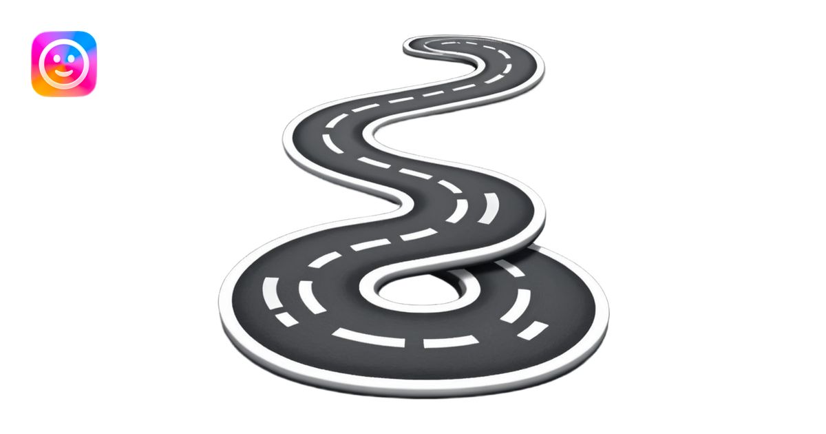 winding road representing a career path emoji emoji | AI Emoji Generator