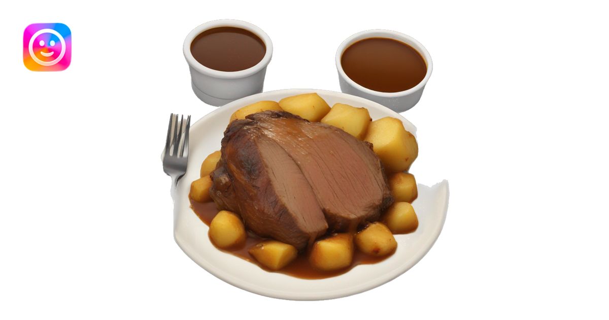 pot roast with gravy over potatoes emoji | AI Emoji Generator