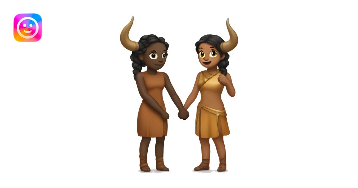 Sagittarius and Taurus holding hands emoji | AI Emoji Generator