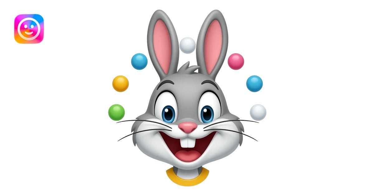Bugs Bunny as the Juggler emoji | AI Emoji Generator