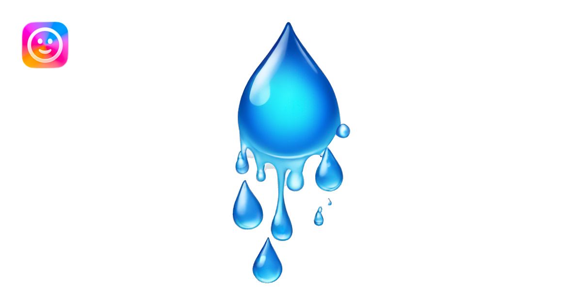 Water droplets dripping emoji | AI Emoji Generator
