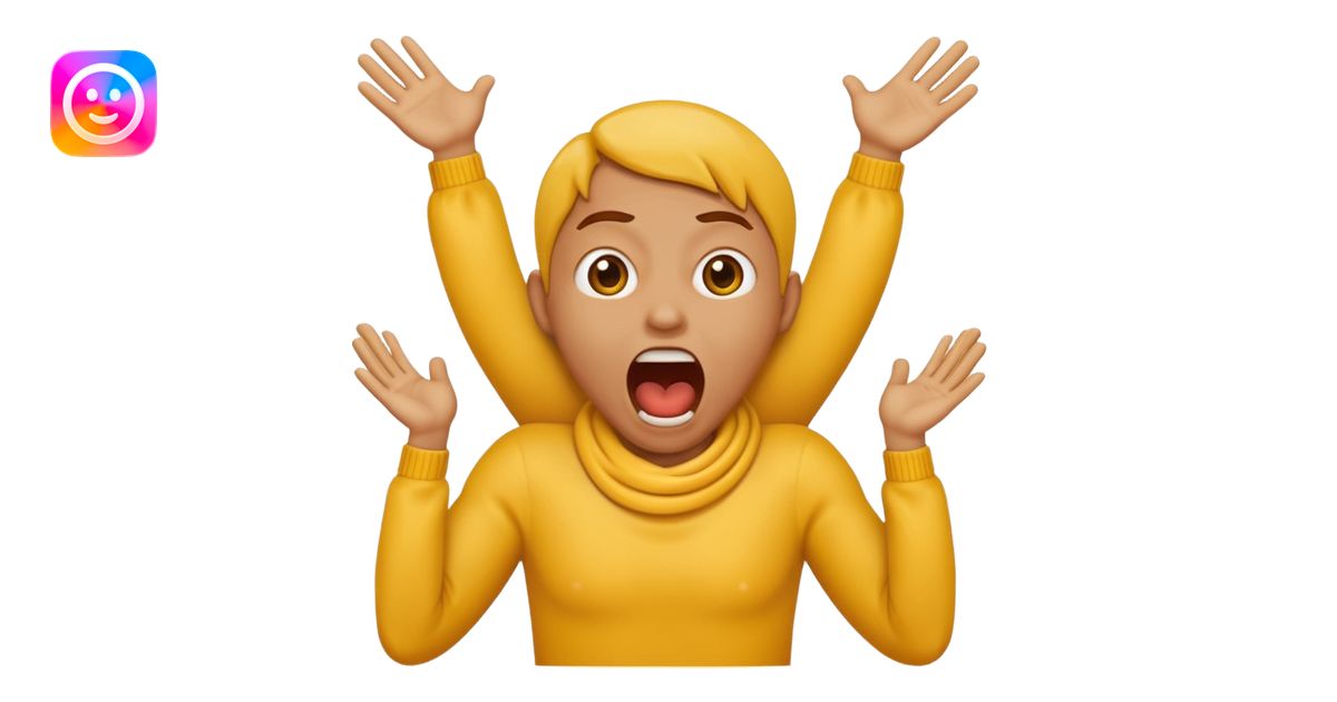 Yellow emoji doing choking emote with hands around neck and the emoji ...