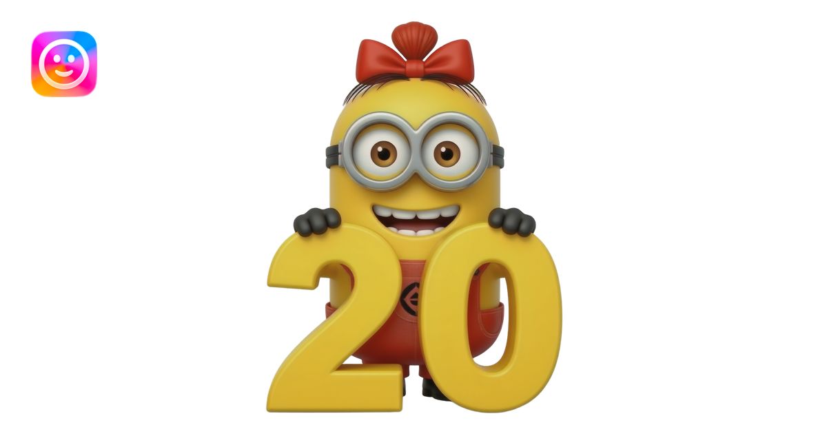 Minion with red outfit and red buns hair with a red bow teeth out full ...