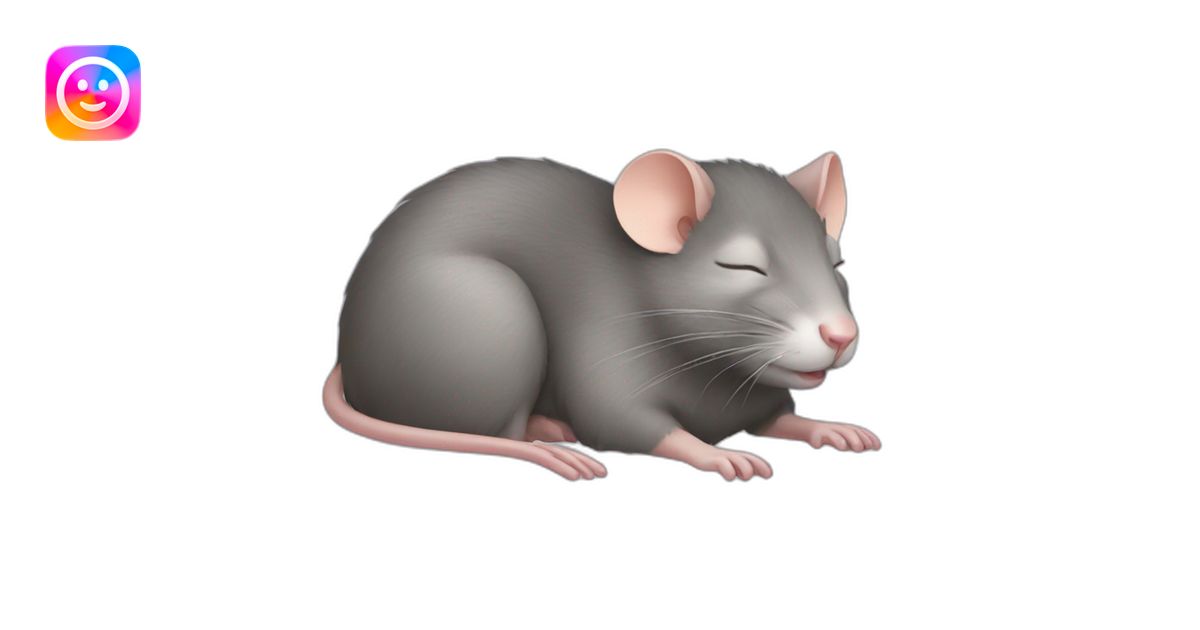 Sleeping rat emoji | AI Emoji Generator
