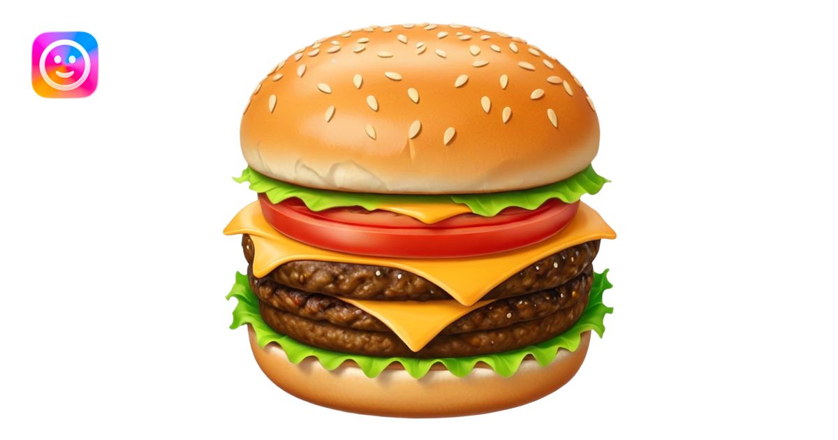 Beef Burger Food emoji | AI Emoji Generator