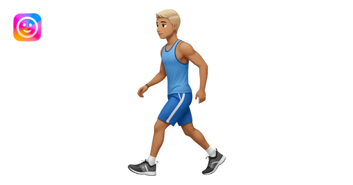 emoji de homem com roupa de ginástica andando para o lado emoji | AI ...