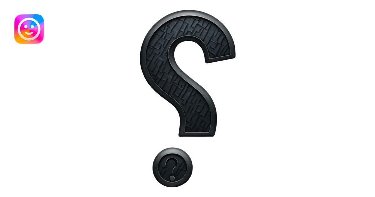 can you do one black question mark emoji | AI Emoji Generator