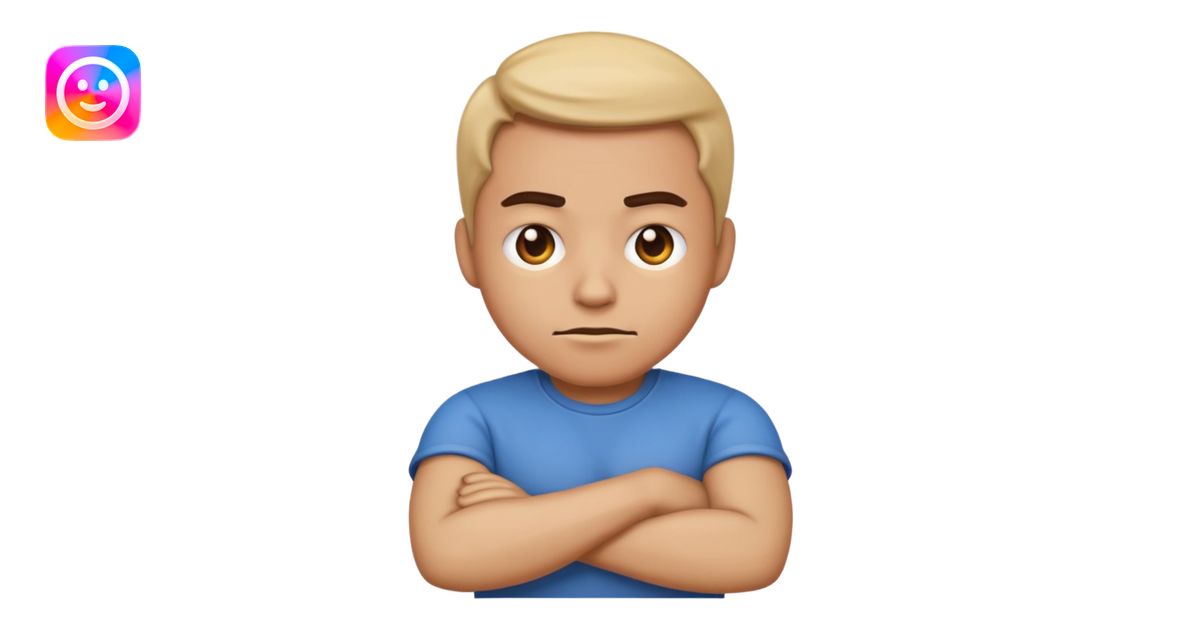 emoji mad crossing his arms emoji | AI Emoji Generator