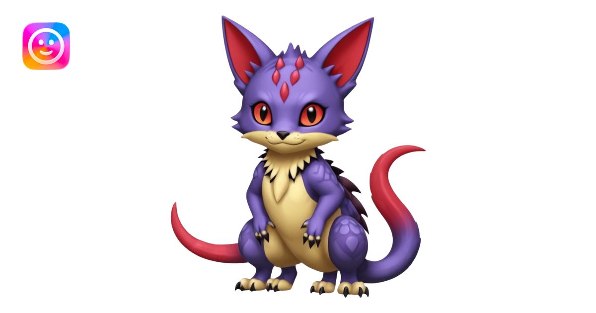 Shy cute with red markings, scaley scaly batty feline-like quadrupedal ...