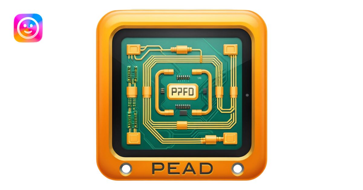Futuristic reward points icon with PFD text in the middle, circuit ...