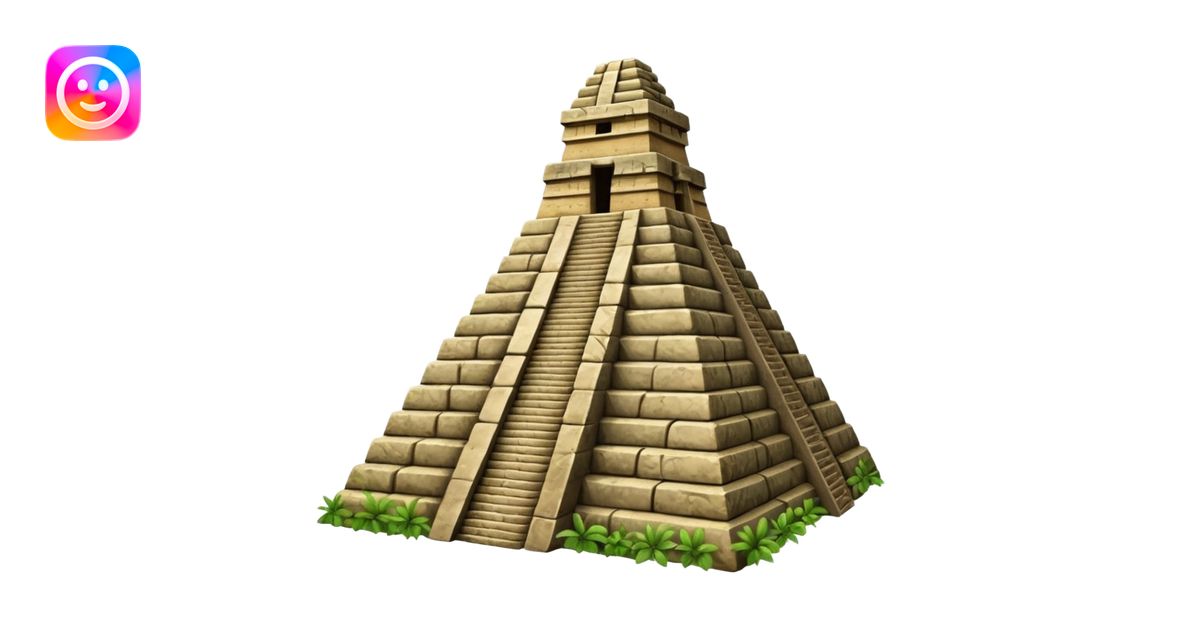 Mayan pyramid emoji | AI Emoji Generator