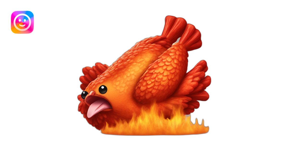 Red hot chicken emoji | AI Emoji Generator