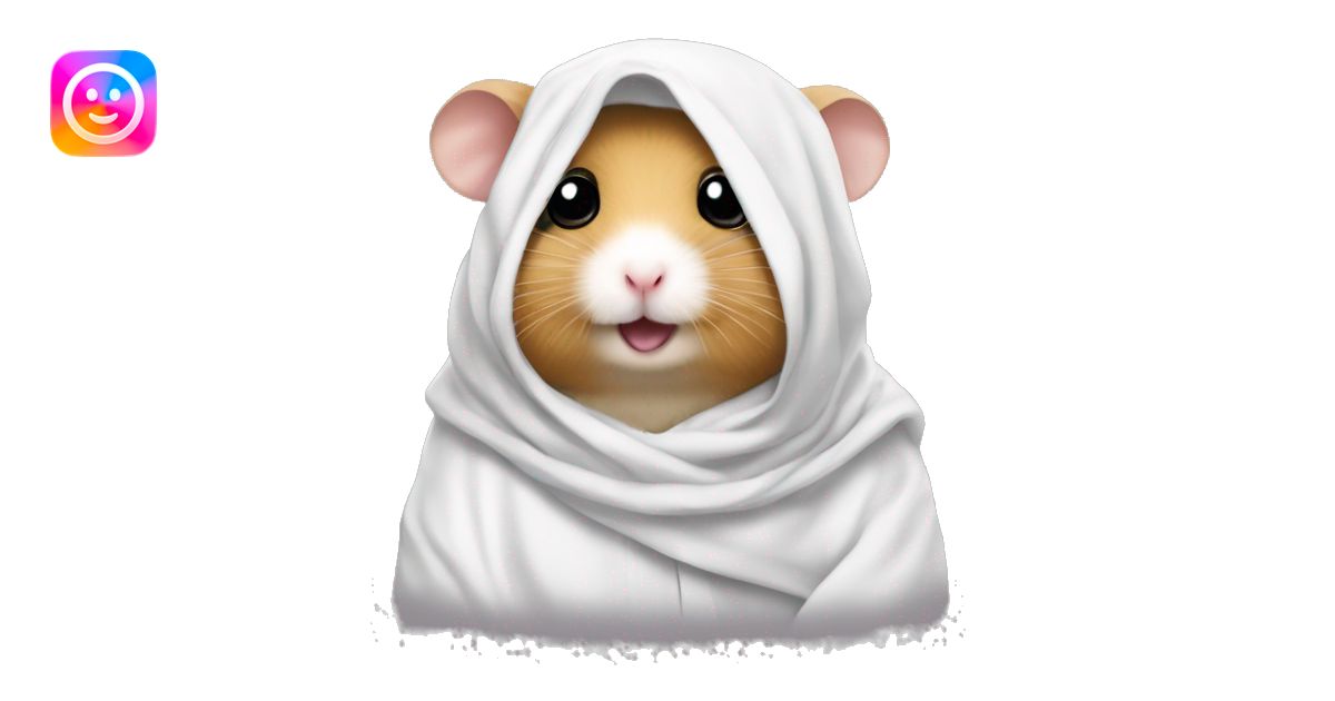 An Arab hamster wearing a thobe and shemagh emoji | AI Emoji Generator