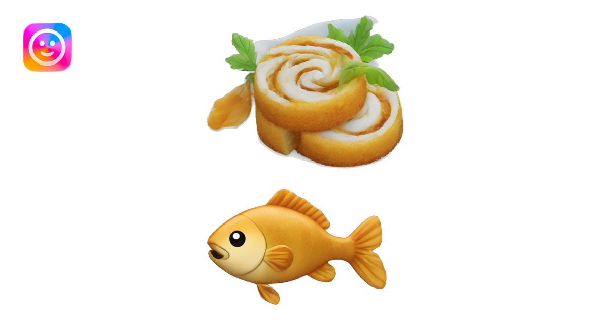 Fish Cake with Swirl emoji | AI Emoji Generator