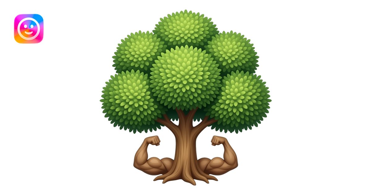 tree flexing muscles emoji | AI Emoji Generator