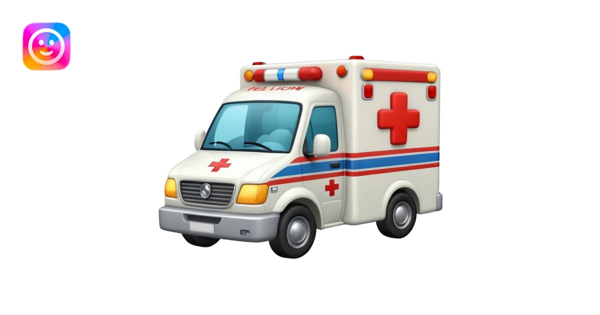 create an ambulance with peluche emoji | AI Emoji Generator