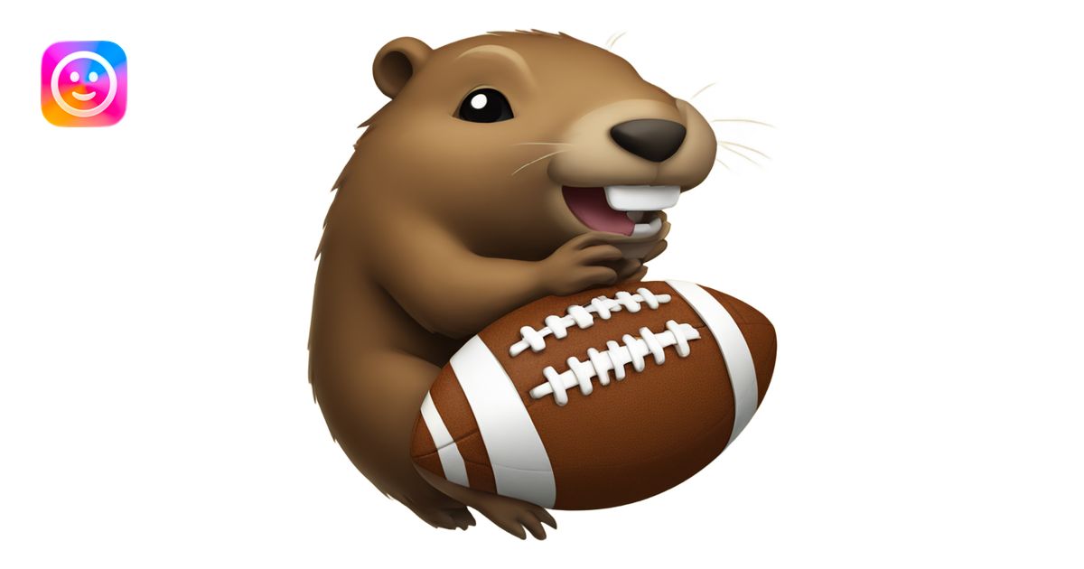 Beaver playing football emoji | AI Emoji Generator