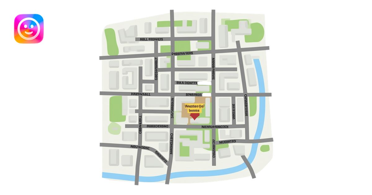Chesterfield Town Centre map names emoji | AI Emoji Generator