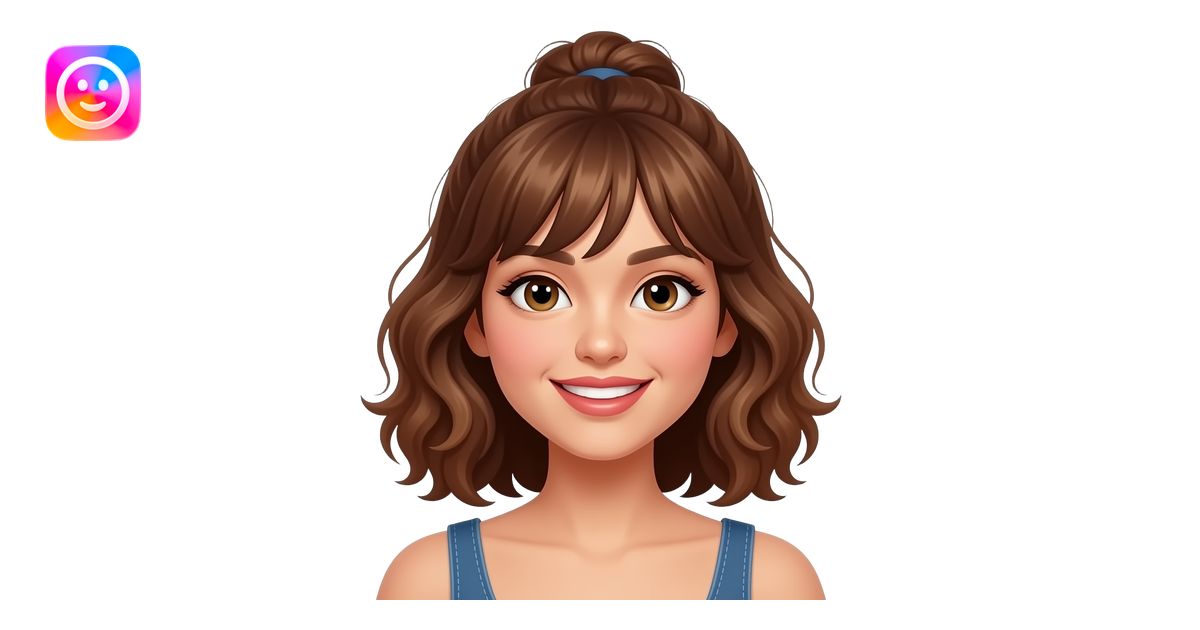 attractive young adult woman, warm skin tone, wavy chestnut hair ...