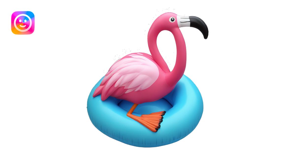 flamingo inflatable pool toy emoji | AI Emoji Generator