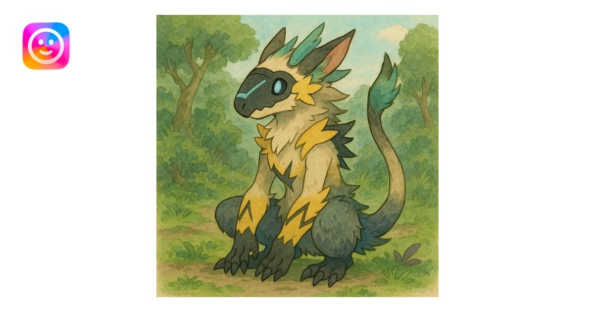 Sergal-Protogen-Fakémon-Digimon-Trico-Zeraora-Vernid-fusion-hybrid ...