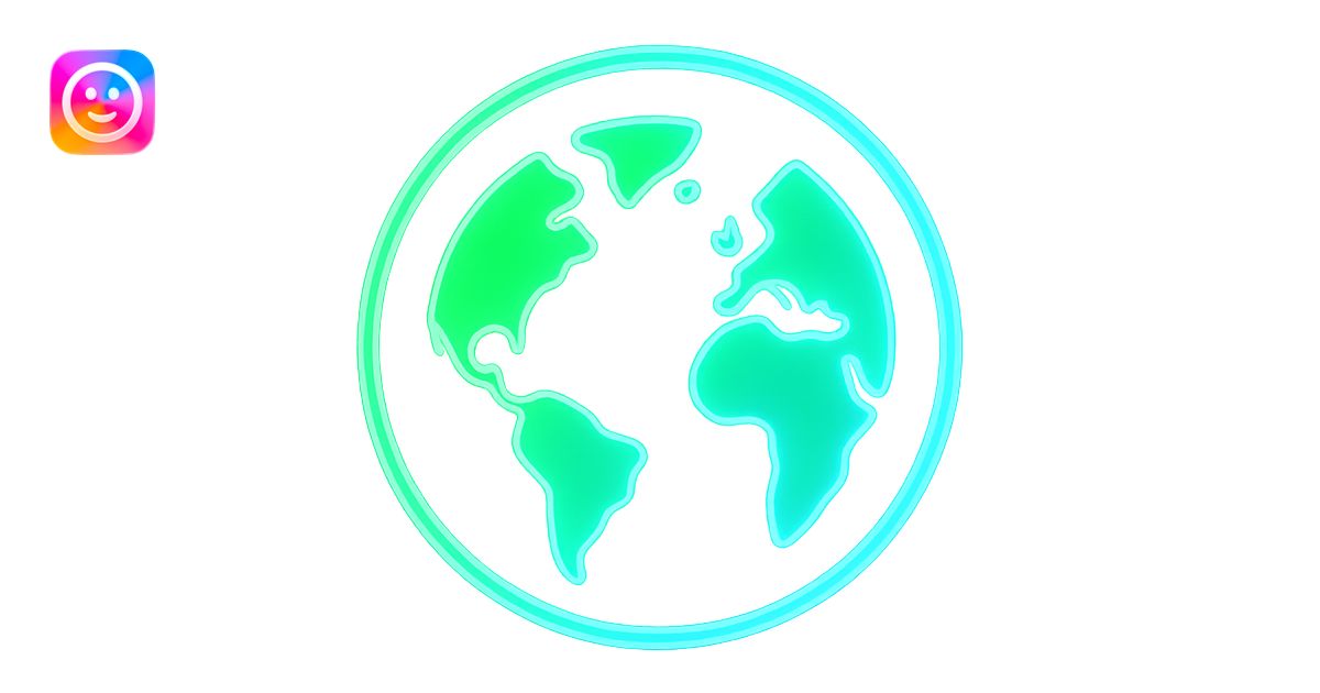 animated loading icon with glowing effect, designed as green and blue ...