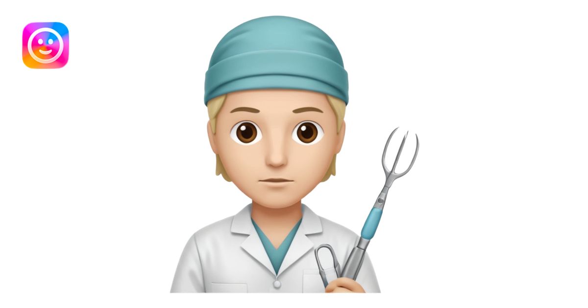 neurosurgeon holding scalpel and forceps emoji | AI Emoji Generator