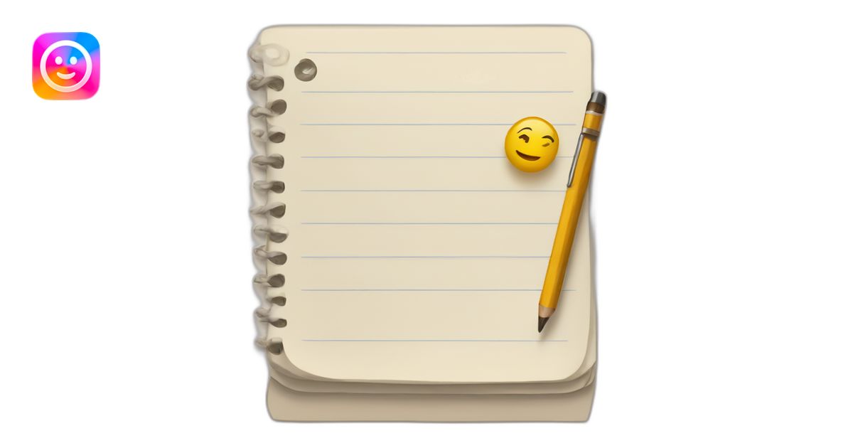 writing in notepad emoji | AI Emoji Generator