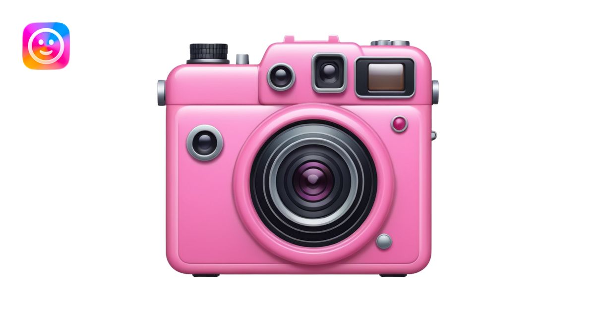 copy and paste pink camera emoji | AI Emoji Generator