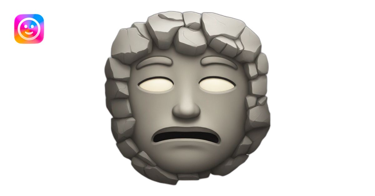 Stone face emoji | AI Emoji Generator