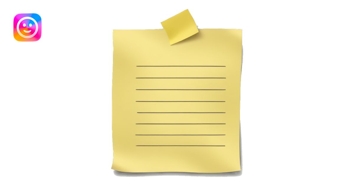 yellow note paper emoji | AI Emoji Generator