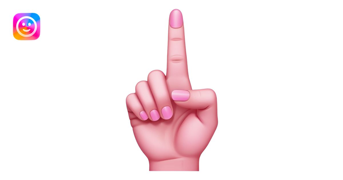 Pink hand middle finger emoji | AI Emoji Generator