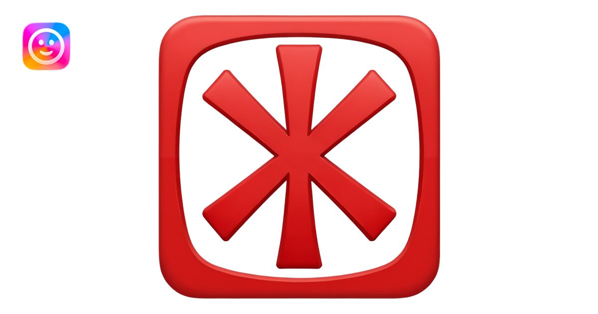 general red x symbol, make it a bit slim emoji | AI Emoji Generator