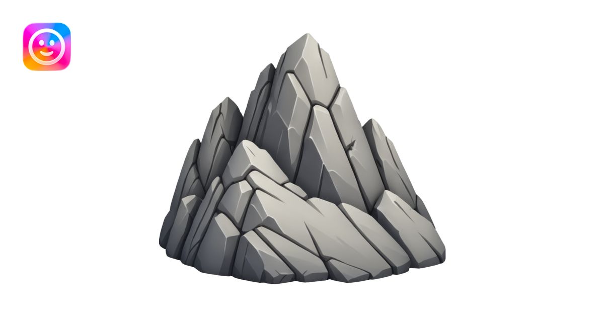 Rocky Mountain, only rock emoji | AI Emoji Generator