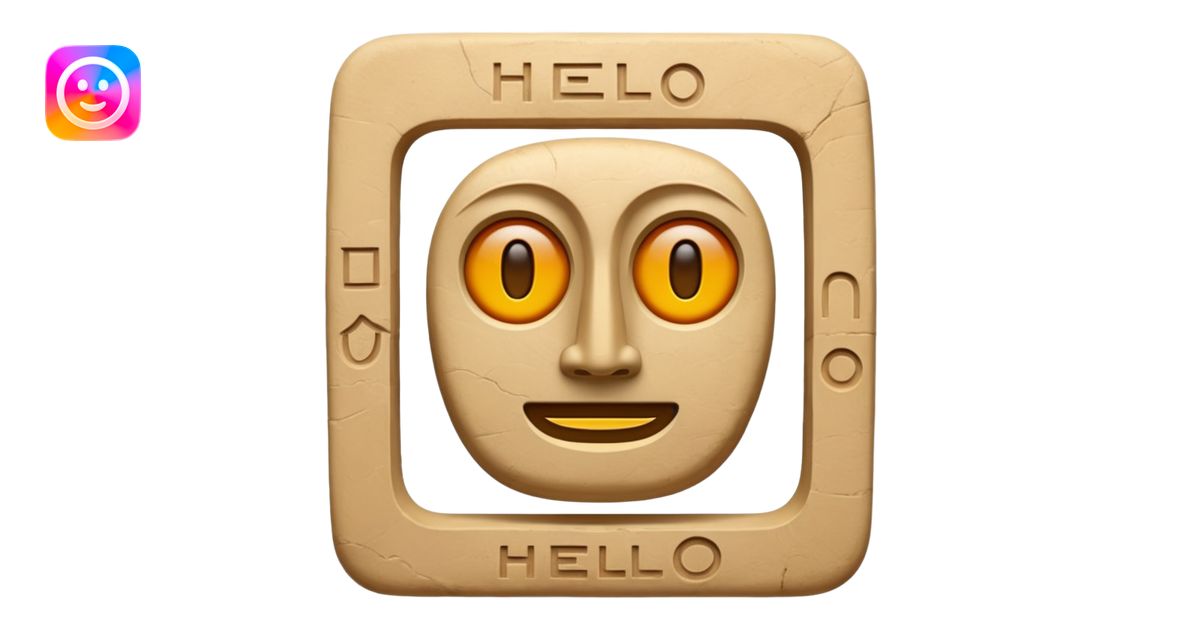 Hieroglyph saying hello emoji | AI Emoji Generator