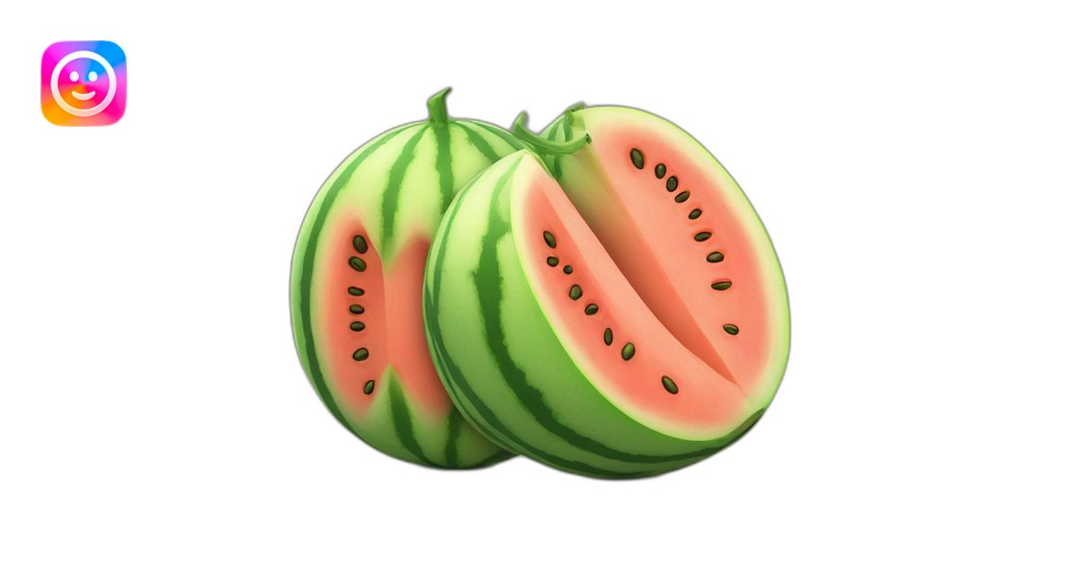 two melons next to each other emoji | AI Emoji Generator