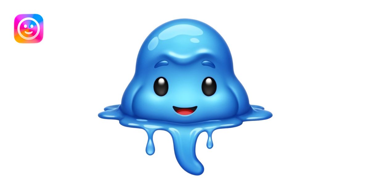 blue slimy goop emoji | AI Emoji Generator