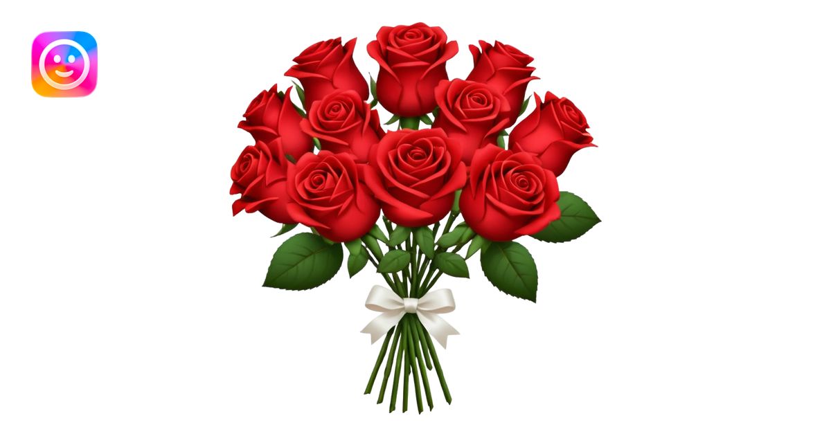 Rose bouquet emoji | AI Emoji Generator