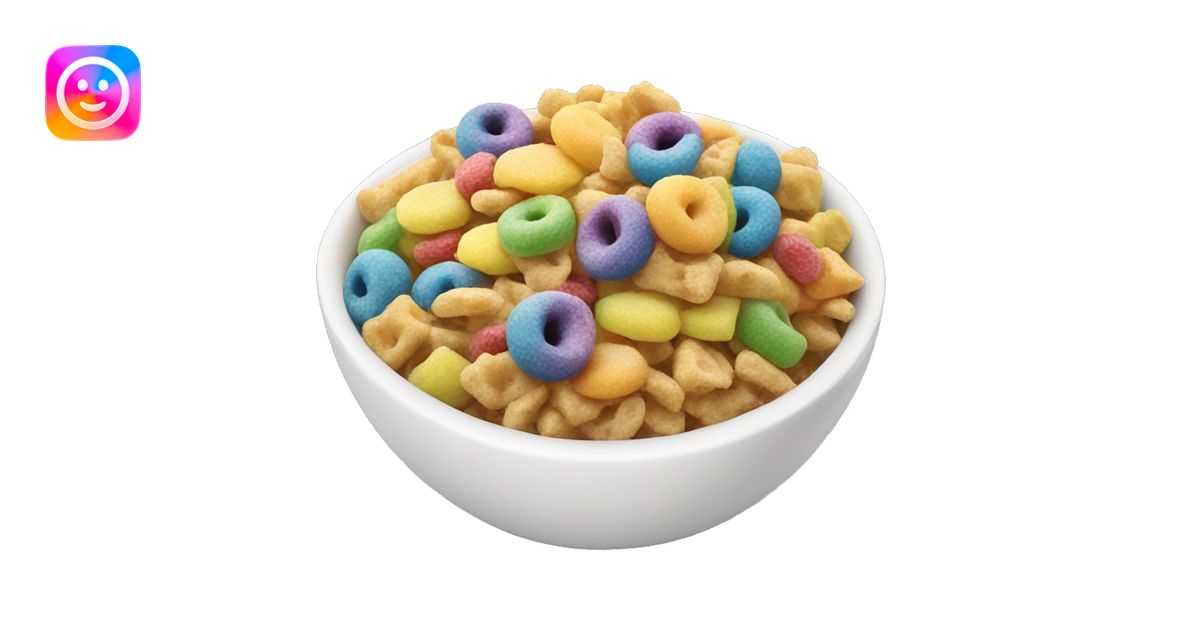 bowl of rainbow cereal emoji | AI Emoji Generator