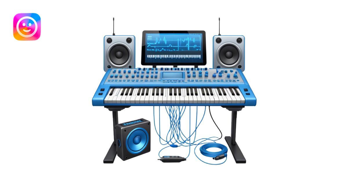 Create a professional and detailed emoji that represents sound design ...