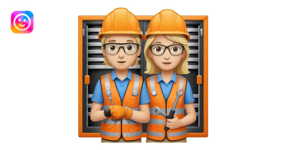 Boy and girl(blond hair) pushing Data center rack servers. They wearing ...