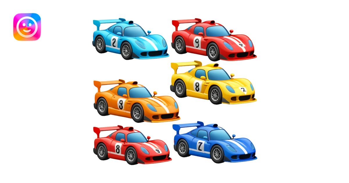 racing car emojis emoji | AI Emoji Generator