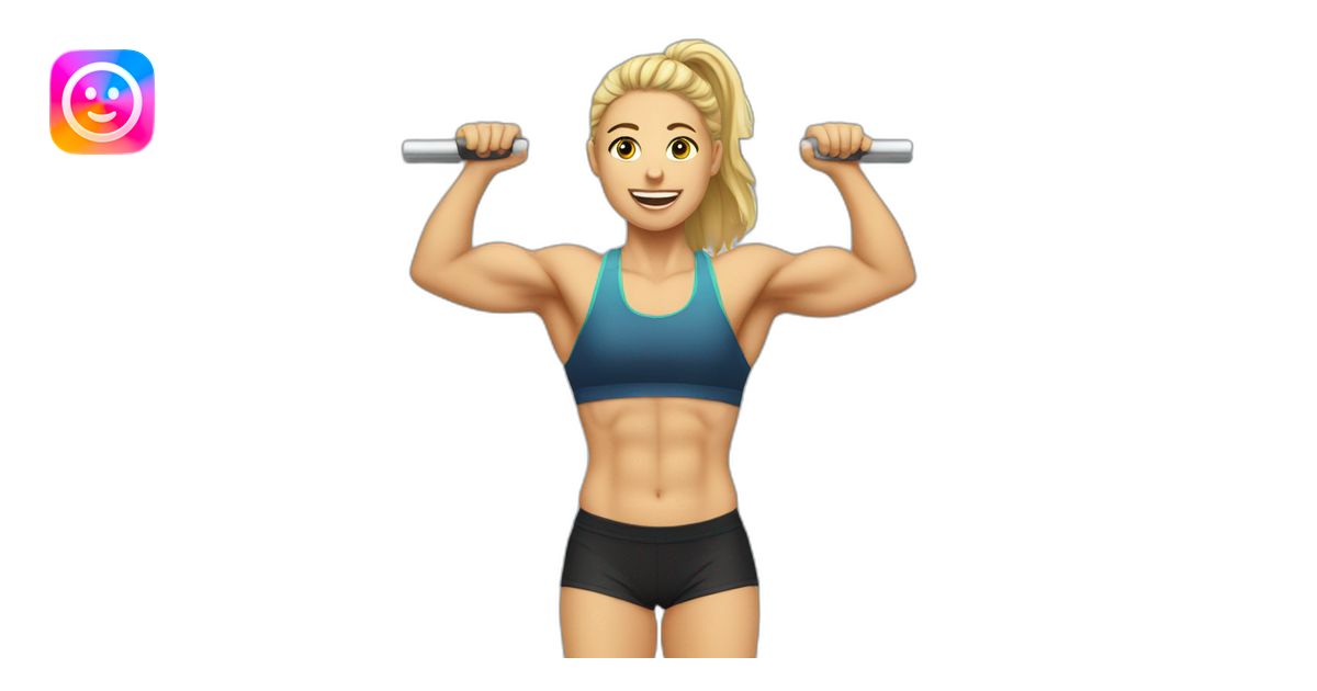 Athlete doing pull-ups emoji | AI Emoji Generator