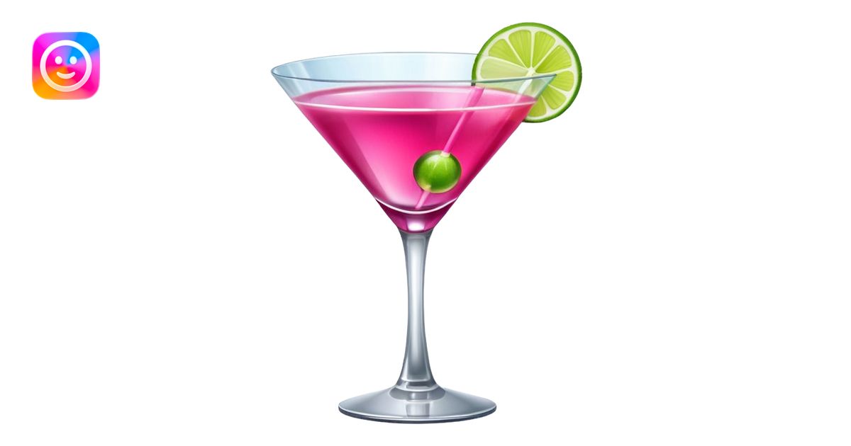 cosmopolitan pink cocktail emoji | AI Emoji Generator