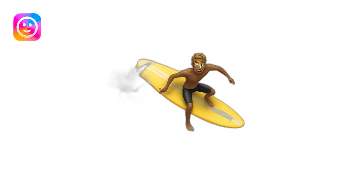 surfer swims on a board emoji | AI Emoji Generator