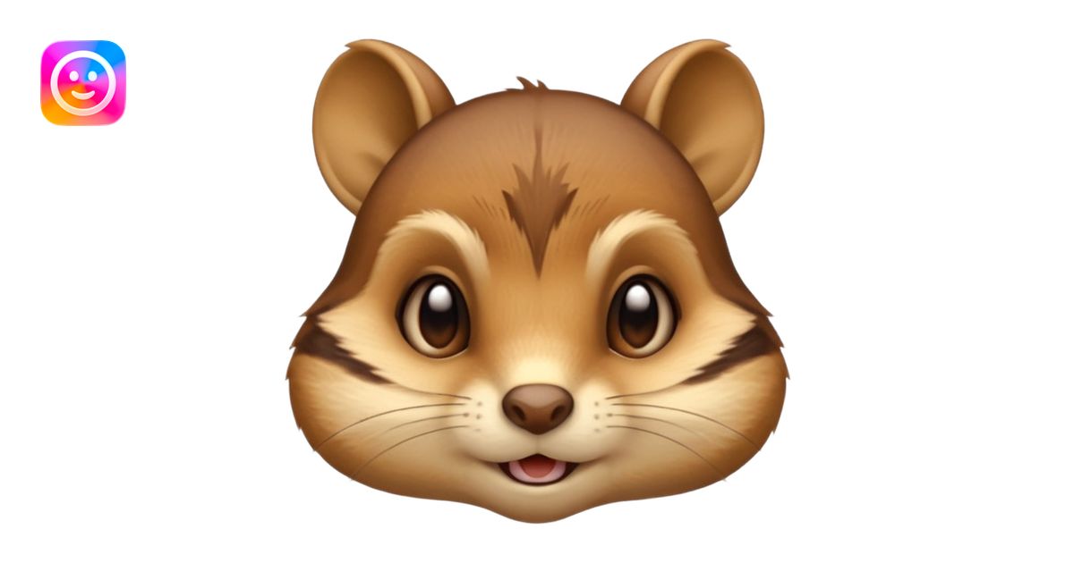 Chipmunk emoji face only emoji | AI Emoji Generator