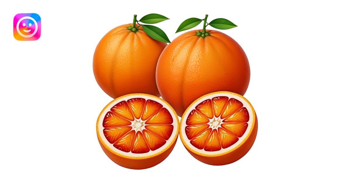 Tangerine & Blood Orange Fruit emoji | AI Emoji Generator
