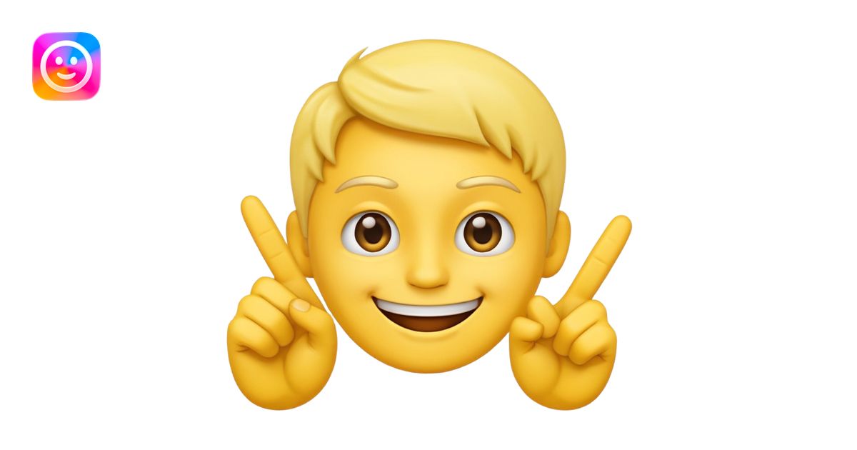 A normal emoji with 2 middle fingers emoji | AI Emoji Generator