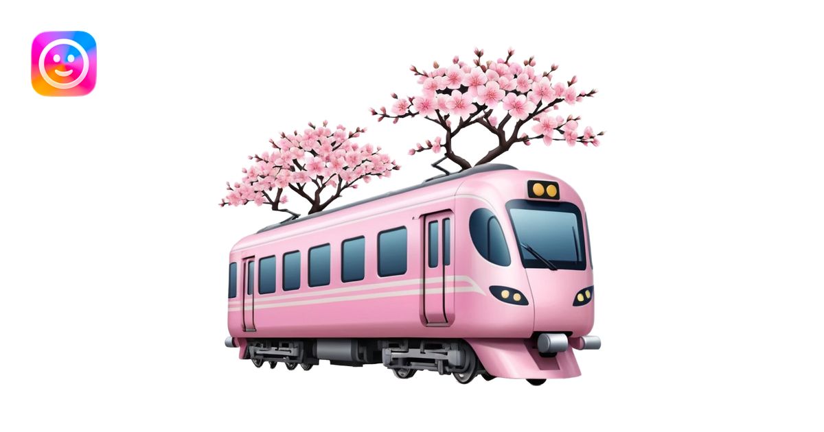 Create a japanese pink train emoji | AI Emoji Generator