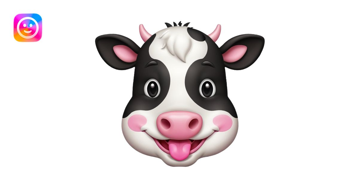 Funny cow emoji | AI Emoji Generator